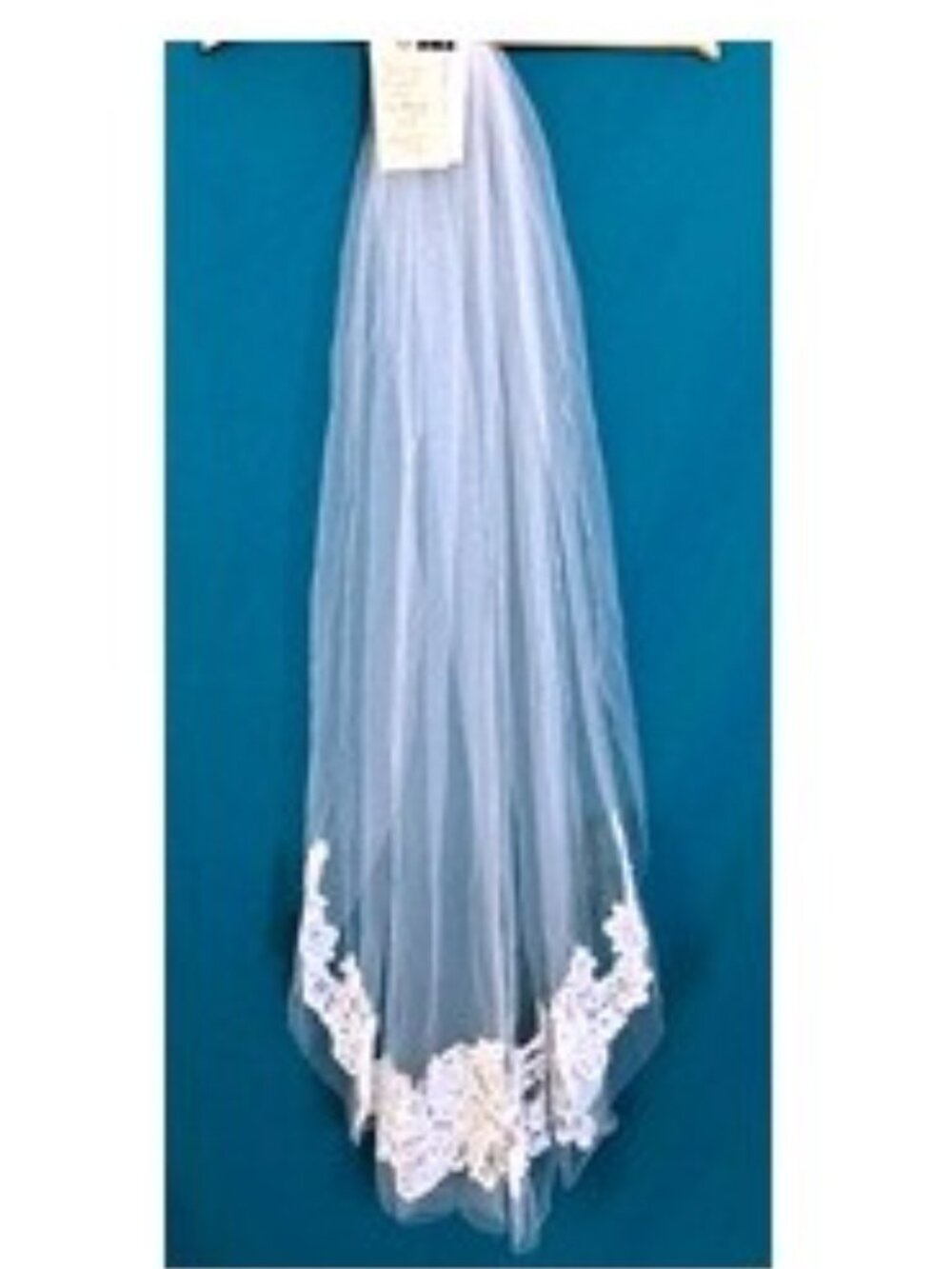 Nwt $505 Paloma Blanca Natural/Ivory Fingertip Length Veil V461F with Comb